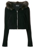Andrea Ya'aqov Cropped Hooded Jacket - Black