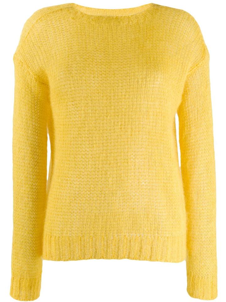 Prada Open Stitch Jumper - Yellow