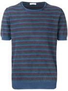 Boglioli Striped Crew Neck T-shirt - Blue
