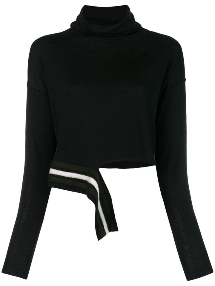Patrizia Pepe High Neck Top - Black