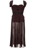 Self-portrait Polka Dot Bandeau Dress - Blue