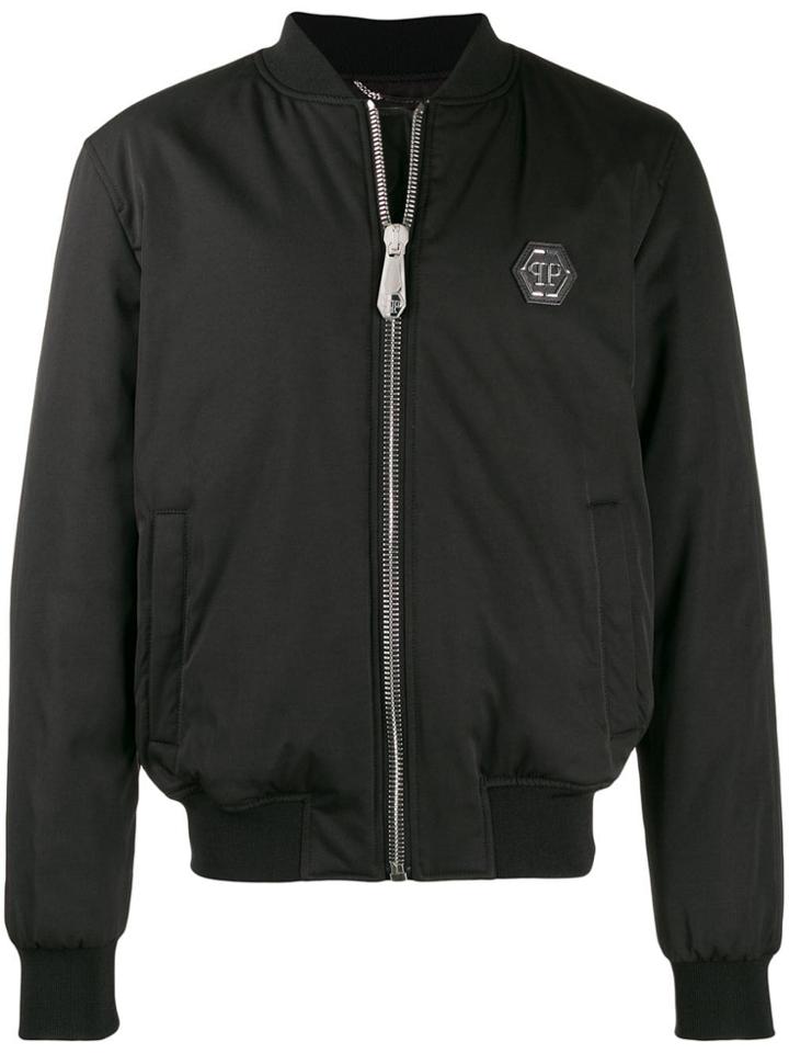 Philipp Plein Printed P.l.n. Bomber Jacket - Black