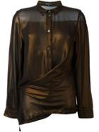 Ann Demeulemeester Sheer Asymmetric Hem Blouse