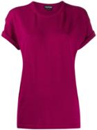 Tom Ford Knitted Roll Sleeves T-shirt - Pink