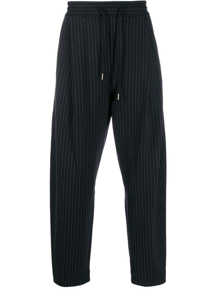 Fengchen Wang Pinstripe Trousers - Blue