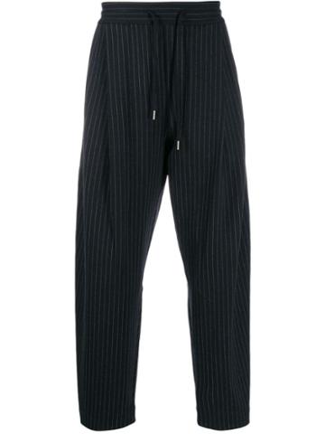 Fengchen Wang Pinstripe Trousers - Blue