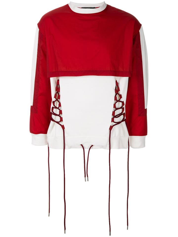 Nycole Drawstring Detail Sweater - Red