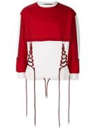 Nycole Drawstring Detail Sweater - Red
