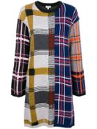 Kenzo Contrast Check Knitted Dress - Multicolour