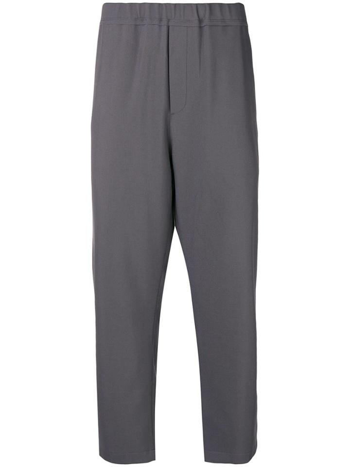 Oamc Cropped Tapered Trousers - Grey