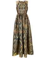 Mary Katrantzou - Shaw Sleeveless Jacquard Dress - Women - Silk/polyester - 8, Blue, Silk/polyester