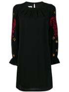 Moschino Mythological Embroidered Shift Dress - Black