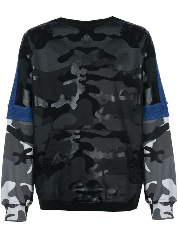 Mostly Heard Rarely Seen Mixed Camouflage Sweatshirt - Grey
