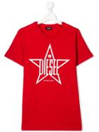 Diesel Kids Star Print T-shirt - Red