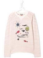 Bonpoint Teen Illustrated Striped Top - White