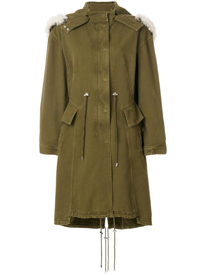 Alexander Mcqueen Hooded Parka Jacket - Green