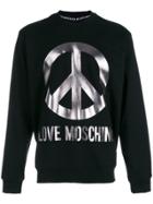 Love Moschino Piece Sign Logo Sweatshirt - Black