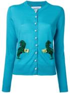 Muveil Dinosaur Intarsia Cardigan - Blue