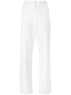 Maison Margiela Classic Palazzo Pants, Women's, Size: 38, White, Cotton/spandex/elastane