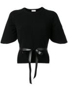 Red Valentino Belted Flared Sleeved Top - Black