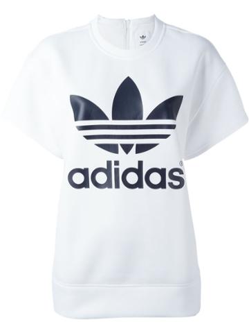Adidas Originals Hyke X Adidas Originals Logo Sweatshirt, Women's, Size: 40, White, Polyester