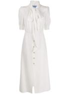 Prada Embellished Buttoned Dress - White