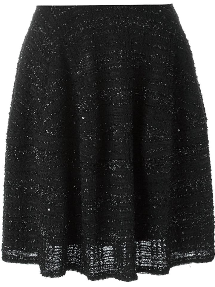 Talbot Runhof Boucle Skirt, Women's, Size: 6, Black, Polyester/acetate/cupro