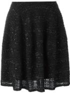 Talbot Runhof Boucle Skirt, Women's, Size: 6, Black, Polyester/acetate/cupro