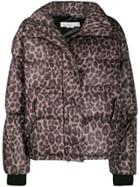 Golden Goose Leopard Print Puffer Jacket - Brown