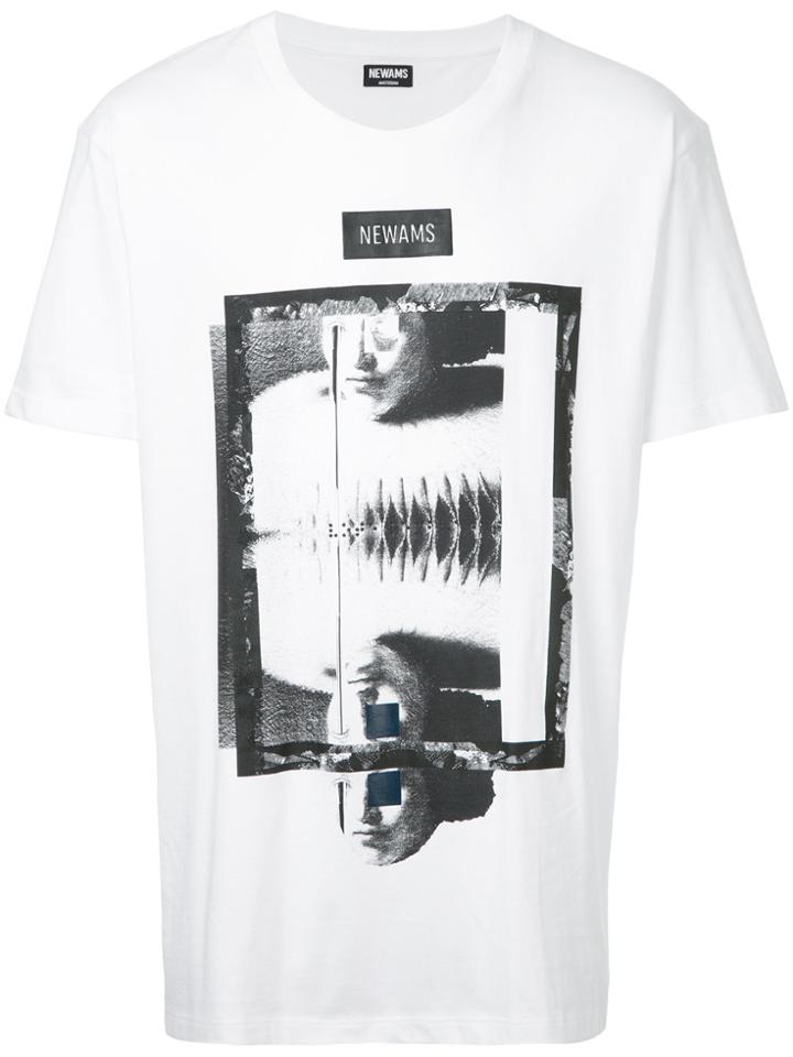 Newams Short Sleeved Printed T-shirt - White