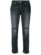 Sacai Distressed Skinny Jeans - Black