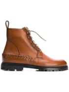 Bottega Veneta Intrecciato Woven Boots - Brown