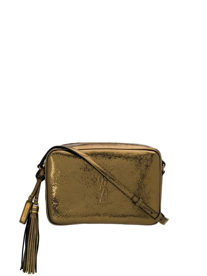 Saint Laurent Metallic Cross Body Bag - Gold