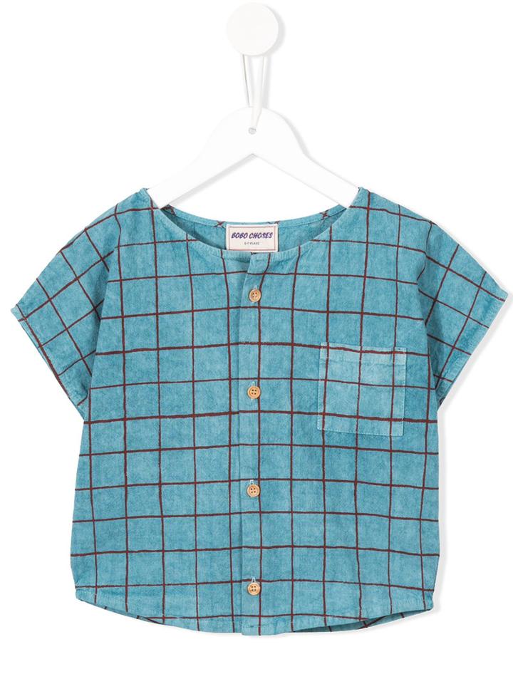 Bobo Choses - Checked Shirt - Kids - Cotton - 4 Yrs, Blue