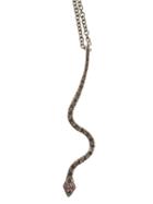 Ileana Makri Diamond Snake Pendant Necklace
