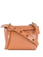 Sophie Hulme Smooth Foldover Tote - Brown