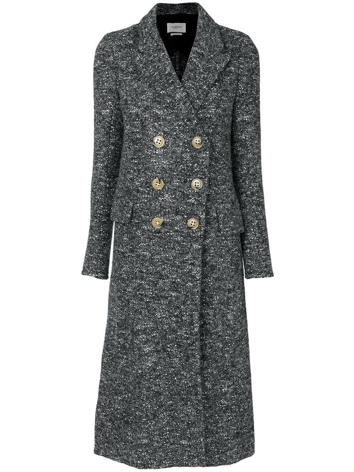 Isabel Marant Étoile - Double-breasted Maxi Ciat - Women - Cotton/polyester/alpaca/other Fibers - 36, Grey, Cotton/polyester/alpaca/other Fibers
