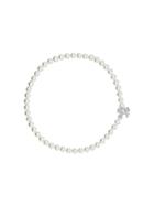 Miu Miu Crystal-bow Pearl Necklace - White