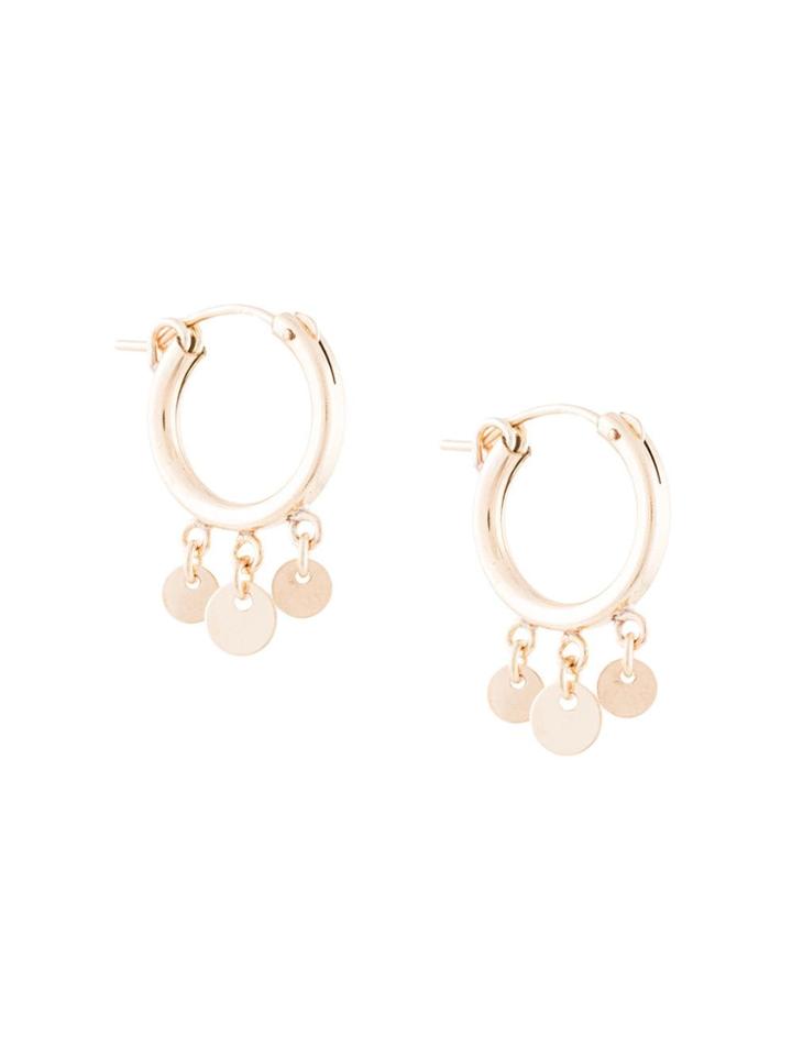 Petite Grand Moon Hoop Earrings - Gold