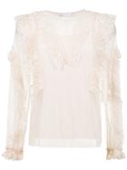 Nk Sheer Lace Blouse - Nude & Neutrals