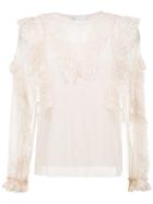 Nk Sheer Lace Blouse - Nude & Neutrals