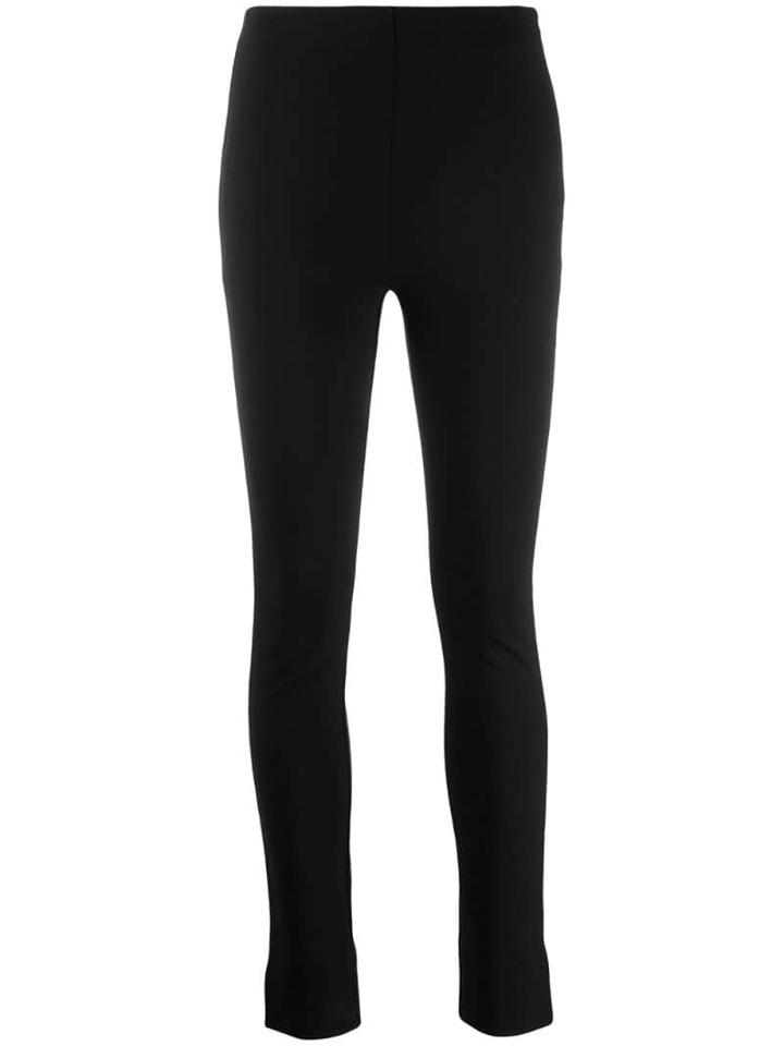 Patrizia Pepe Mid-rise Skinny Trousers - Black