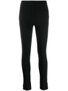 Patrizia Pepe Mid-rise Skinny Trousers - Black