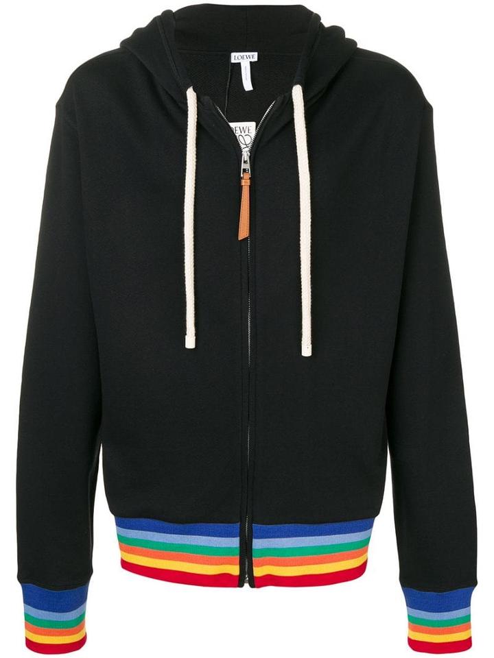 Loewe Stripe Trim Hoodie - Black
