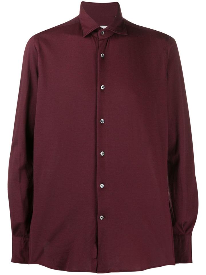 Glanshirt Woven Long Sleeved Shirt - Red