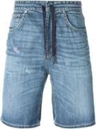 Dondup Drawstring Denim Shorts, Men's, Size: 31, Blue, Cotton