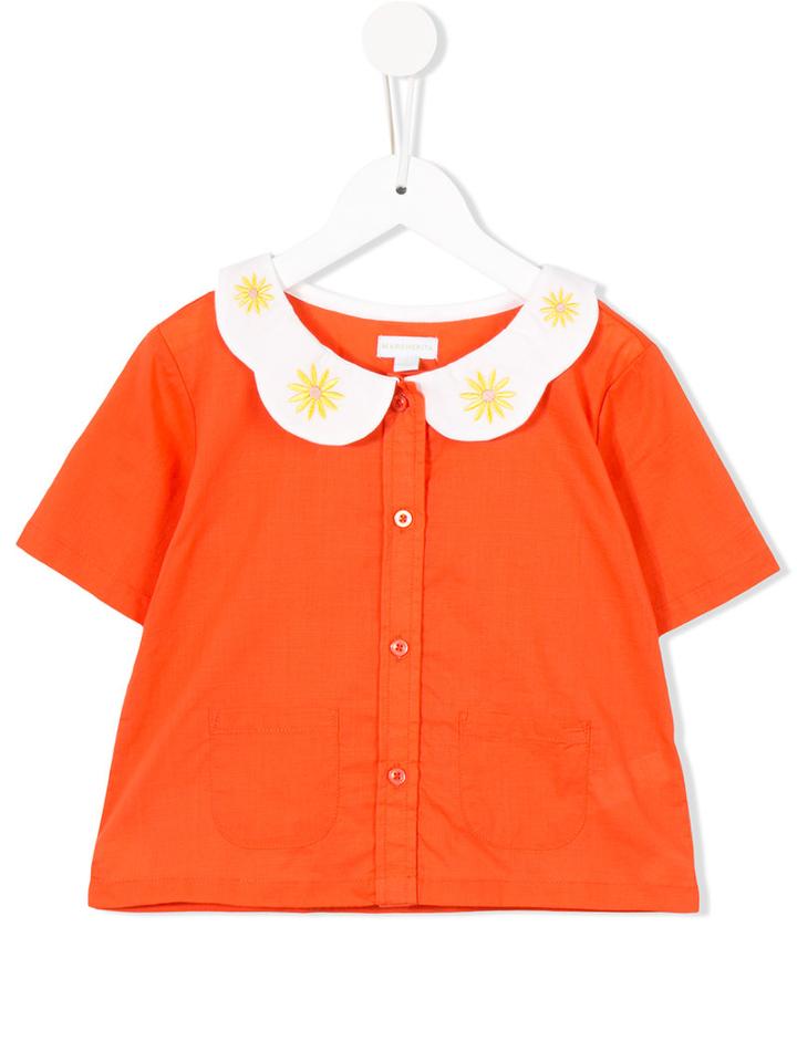 Margherita Kids Embroidered Collar Cardigan, Toddler Girl's, Size: 5 Yrs, Yellow/orange