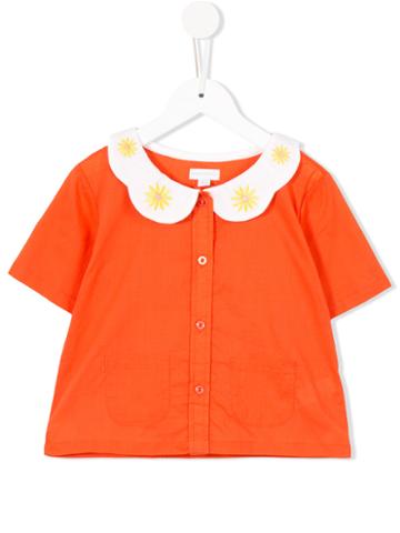 Margherita Kids Embroidered Collar Cardigan, Toddler Girl's, Size: 5 Yrs, Yellow/orange