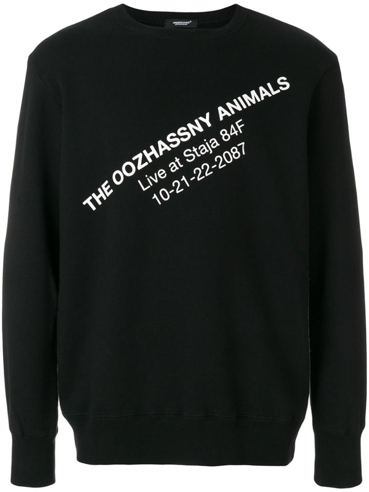 Undercover Contrast Print Sweatshirt - Black