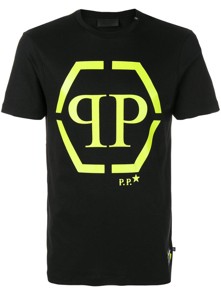 Philipp Plein Logo Print T-shirt - Black